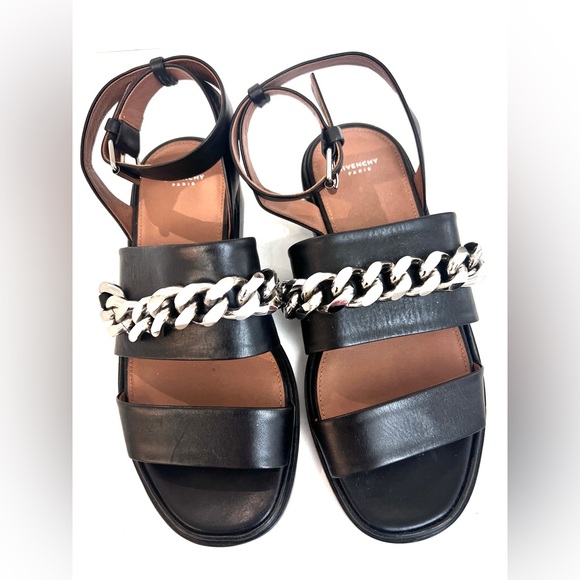 Givenchy black leather strappy sandals - Picture 4 of 6